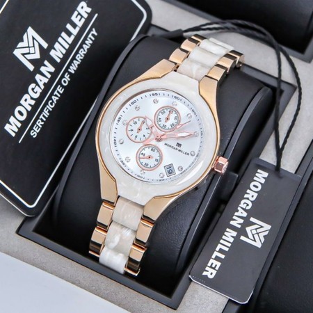 MORGAN MILLER -Jam Tangan Wanita Quartz Mika Keramik Stanliess  Tahan Air