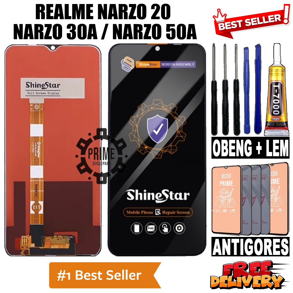 LCD TOUCHSCREEN REALME NARZO 20 / NARZO 30A / NARZO 50A ORIGINAL SHINESTAR LCD FULLSET