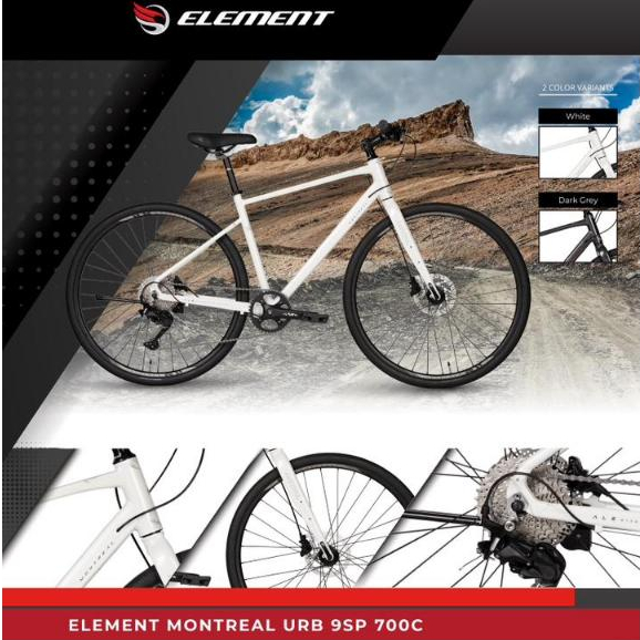 ELEMENT Sepeda Hybrid 9 Speed MONTREAL URB 700c Alloy