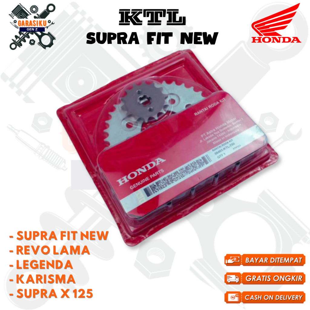 gear set supra x 125 - gir set supra x125 KTL original motor sparepart