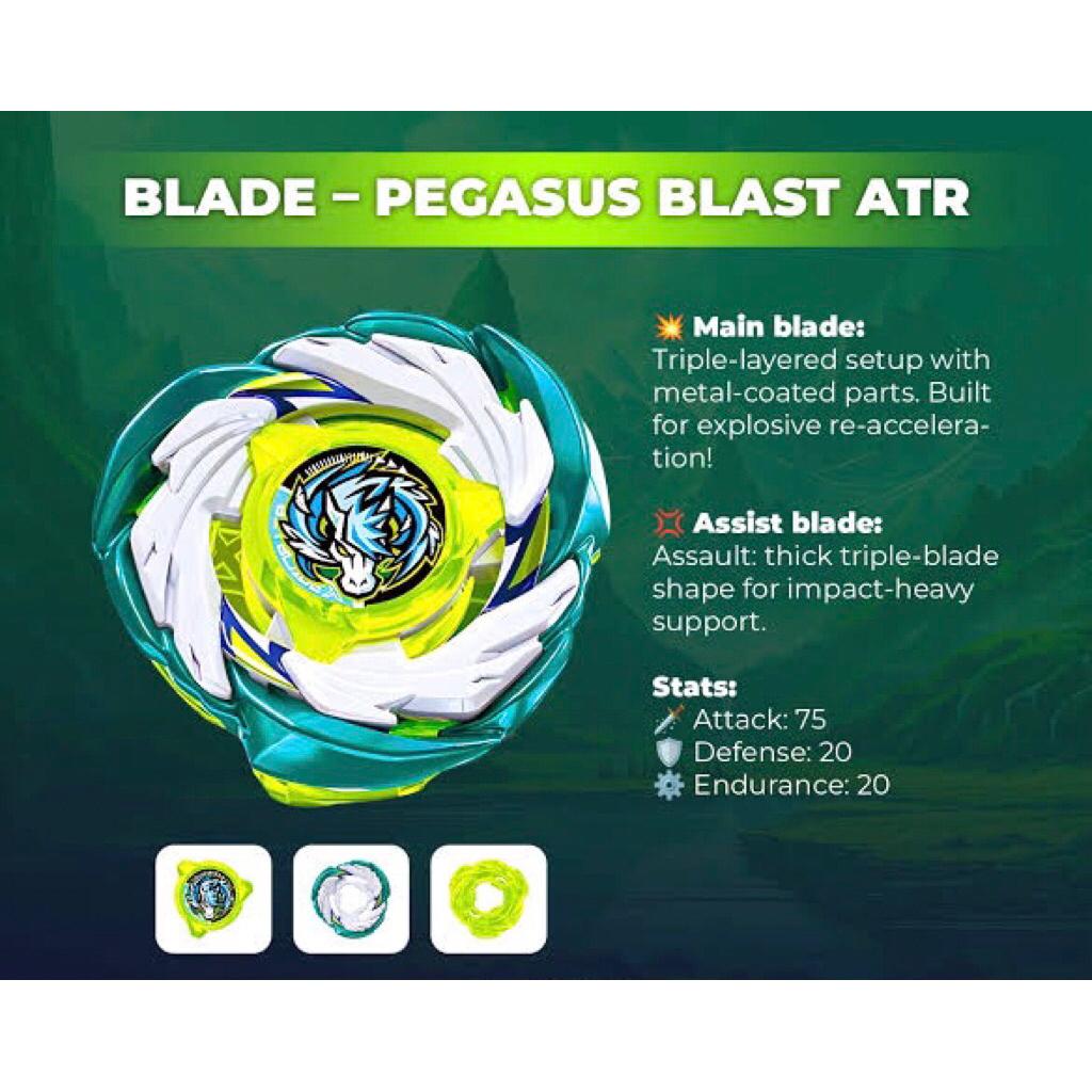 Beyblade X ~ CX-07 ~ Pegasus Blast ATr ( Original Takara Tomy )