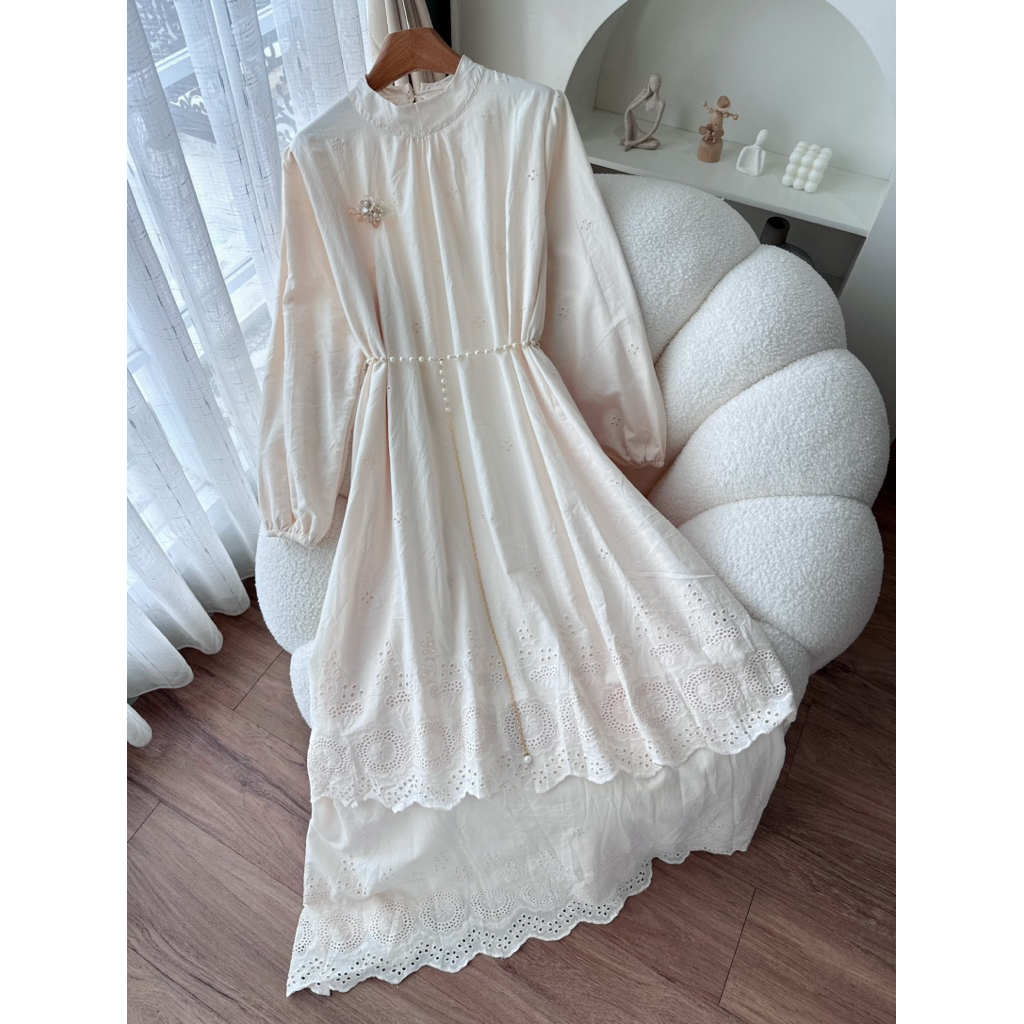 CANDY LADY Kalulu Layered Import Maxi / Gamis Wanita Terbaru Dress Lebaran Premium Gamis Katun Bests