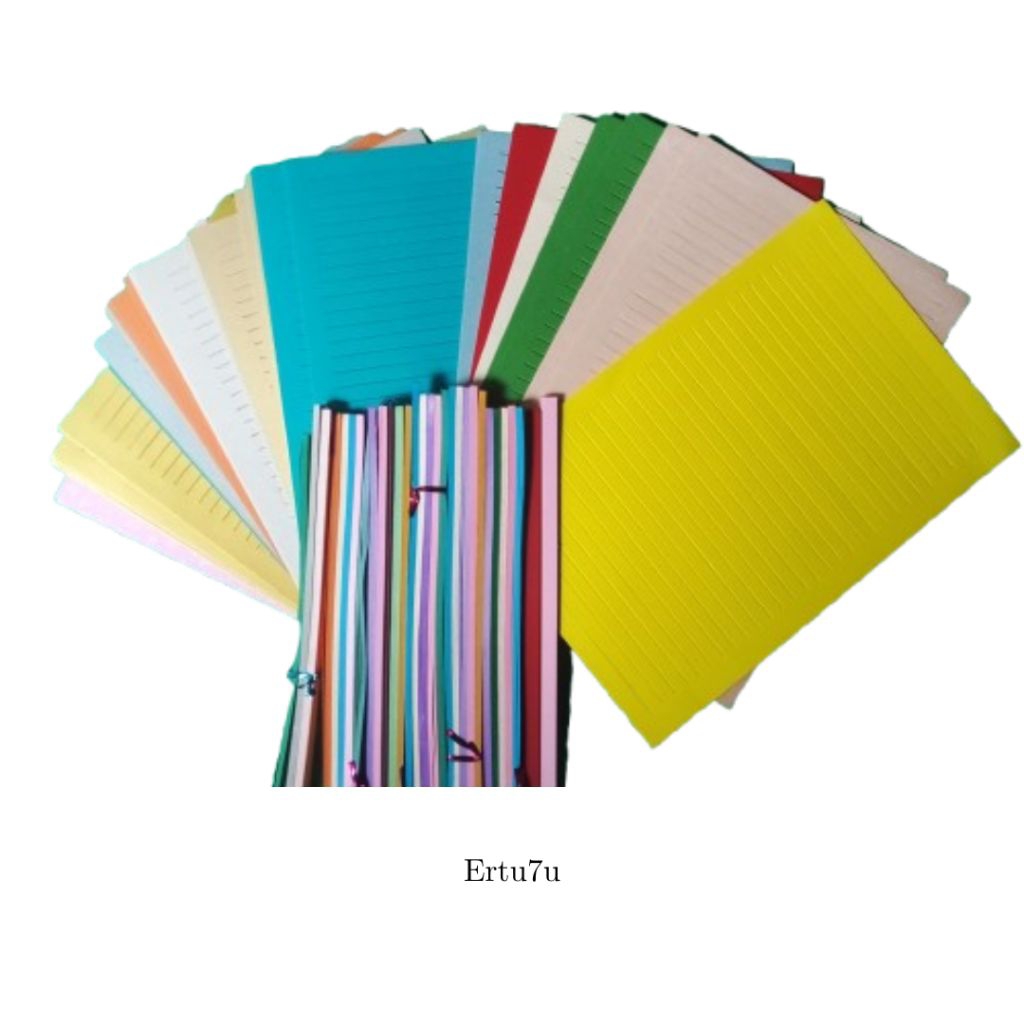 Kertas Anyaman Siap Pakai | Satu Set Isi 10 | Mix Warna