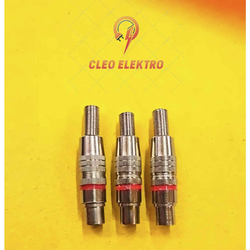 Jek Jack Antena TV Metal Male Laki Kualitas Baik