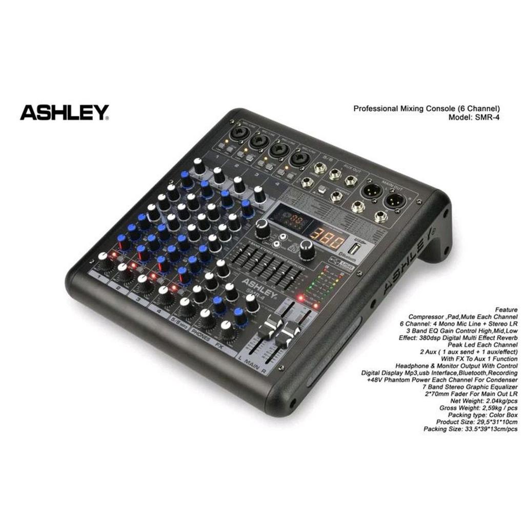 MIXER AUDIO ASHLEY SMR-8 10 CHANNEL SMR8