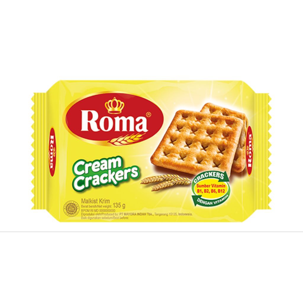 Roma Malkist Cream Crackers / Biskuit Roma Crackers Original Gurih Renyah / Biskuit Asin Favorit / C