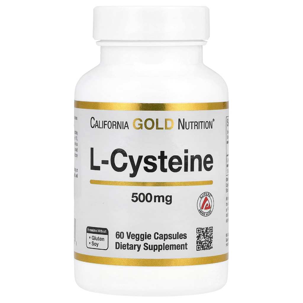 California Gold Nutrition L-Cysteine AjiPure 500 mg 60 Veggie Capsules