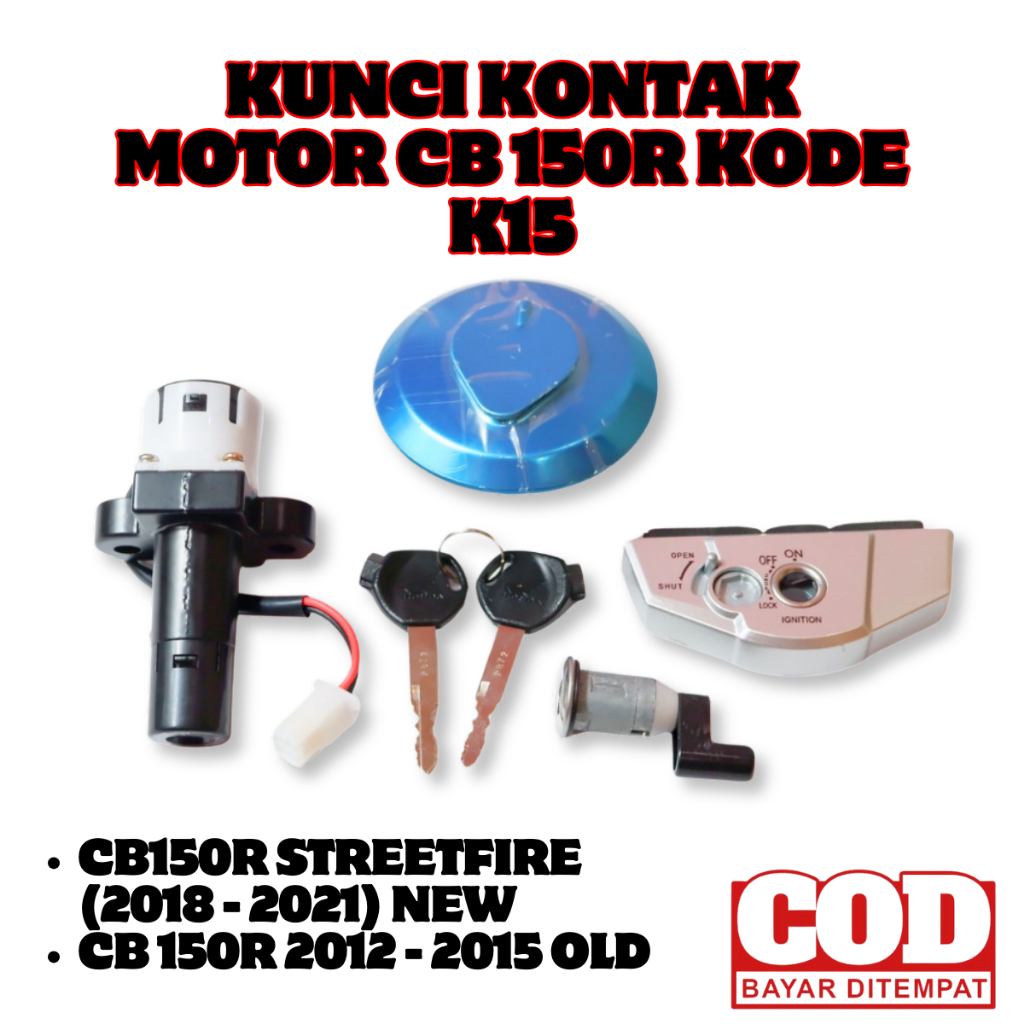 Ori Kunci Kontak Motor CB 150R / Kunci Kontak + Tutup Bensin Honda CB 150R - K15 original premium