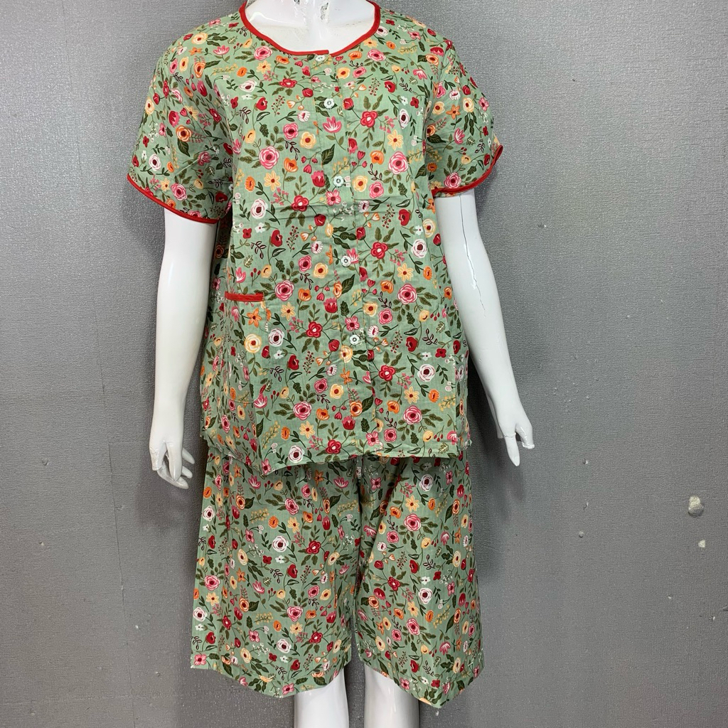 Pretty Girl - Full Kancing 3/4 Katun Pretty Girl | Baju Tidur | Piama | Cod