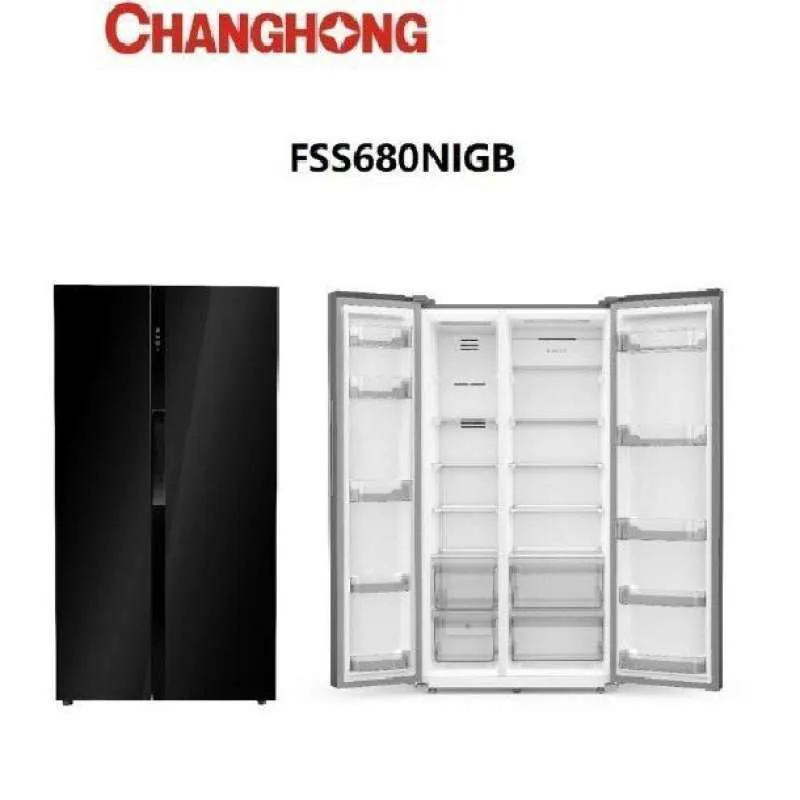 Kulkas Changhong Side By Side 2 Pintu - FSS680NIB Changhong