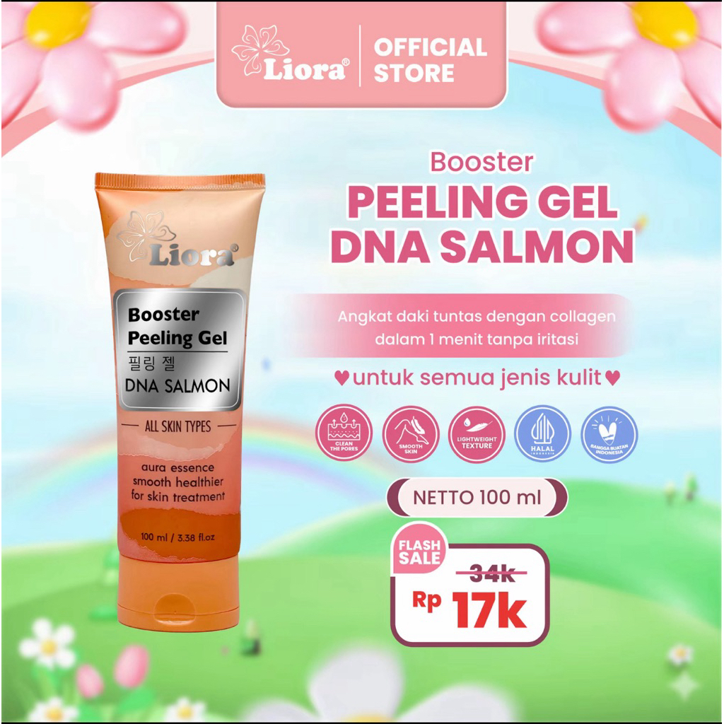 LIORA Booster Peeling Gel DNA Salmon - 100ML | Exfoliating Gel Perontok Daki dan Ketiak Hitam