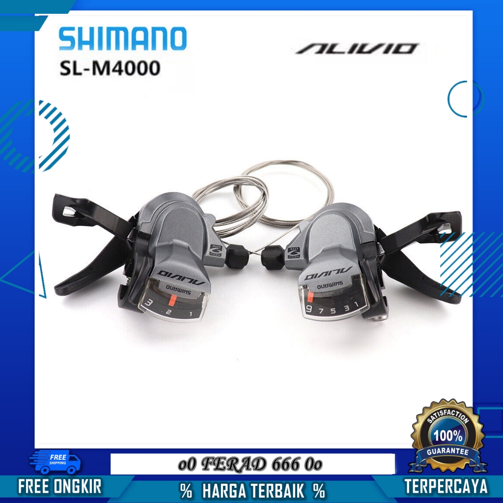 Shifter 9 Speed Model Shimano Alivio M4000 Sepasang L/R