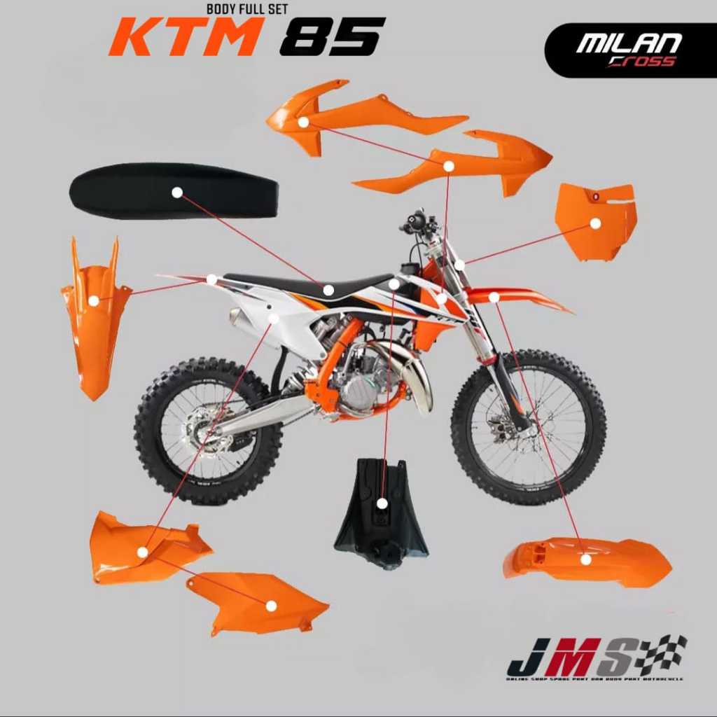Body set ktm 85 2020 Body fullset ktm 85 tahun 2020 plus jok dan tangki