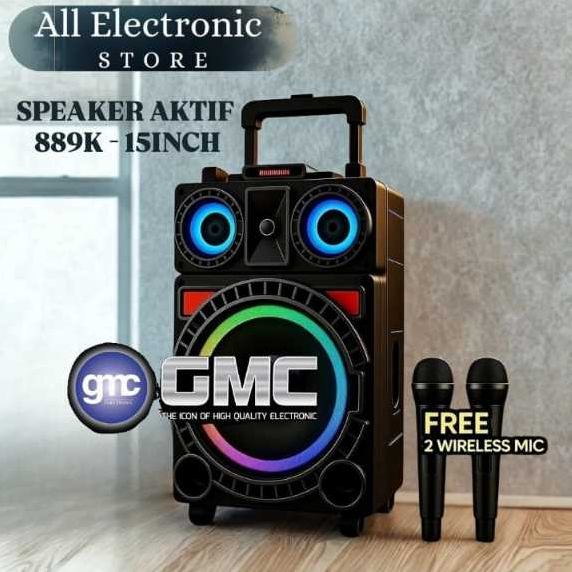 GMC 899K Speaker Bluetooth Portable 15 inch Karaoke