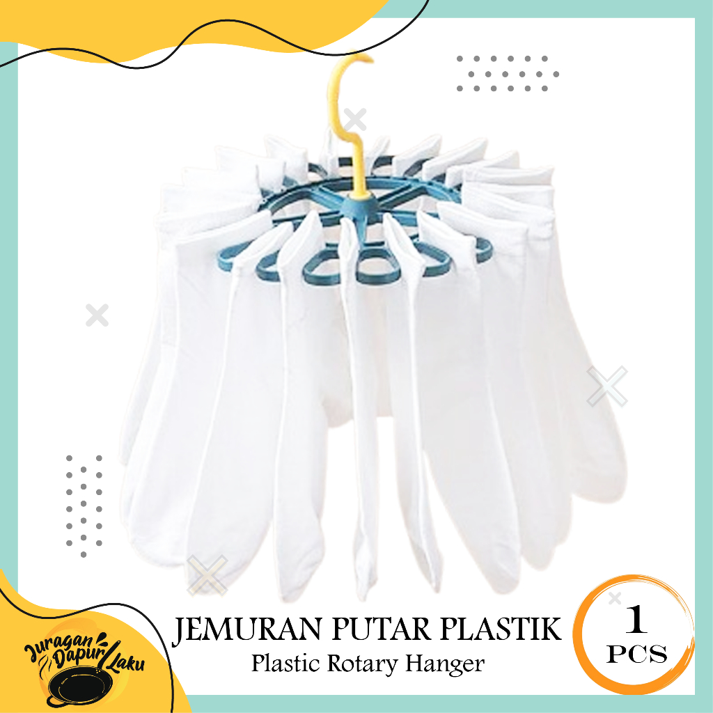 Gantungan Jemuran Baju Bayi Putar Plastik