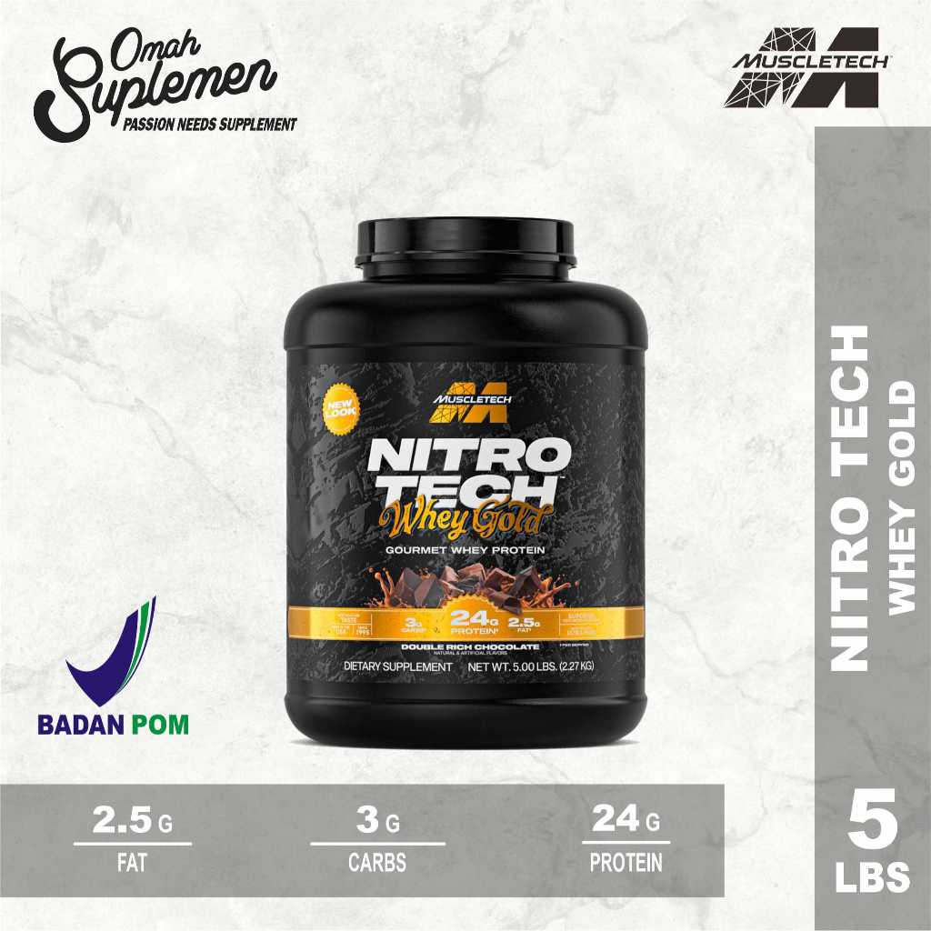 Muscletech Nitrotech Whey Gold 5 lbs nitrotech whey gold 5lbs BPOM