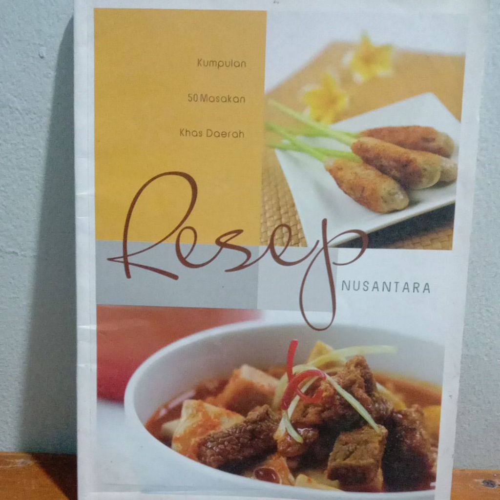 BUKU KUMPULAN 50 MASAKAN KHAS DAERAH RESEP NUSANTARA, buku second