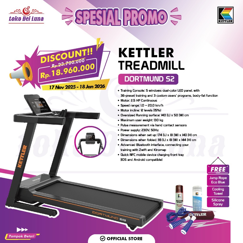 KETTLER DORTMUND S2 TREADMILL