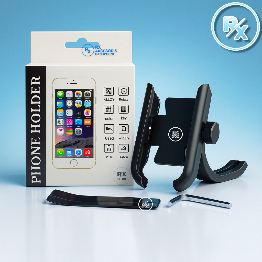 Holder Motor Besi HM20 SPION Phone Holder Besi Motor Alumunium