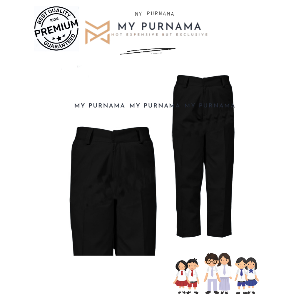 SERAGAM SEKOLAH CELANA SMP SMA SMK MAGANG / PKL PANJANG HITAM