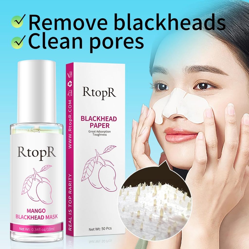 RtopR Blackhead Mask & Paper Pengangkat Komedo Hidung | Pembersih Pori | Remover Komedo 10ml
