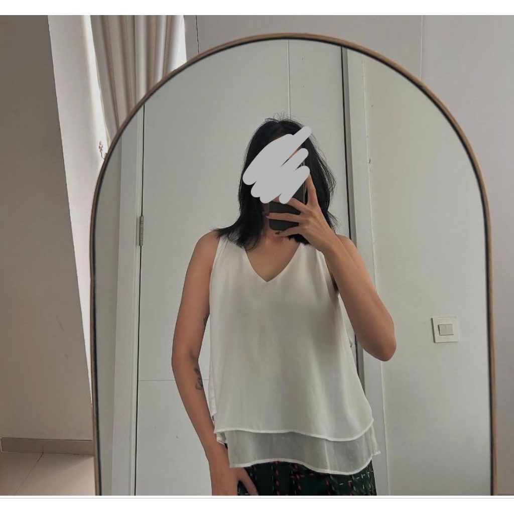 Zara Top/Atasan Putih/Inner Putih