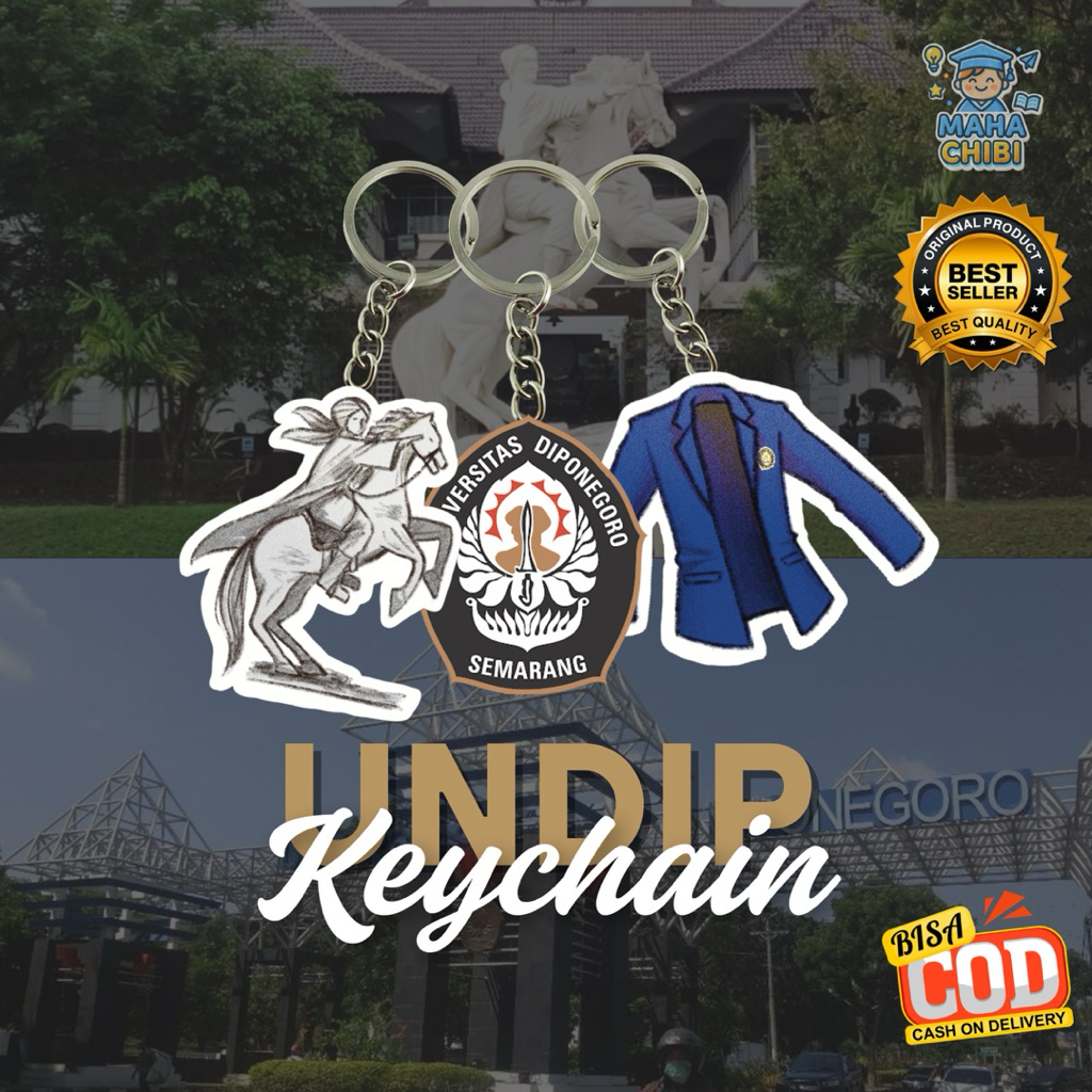 [PROMO] Gantungan Kunci Undip Akrilik 2 sisi | Keychain Undip