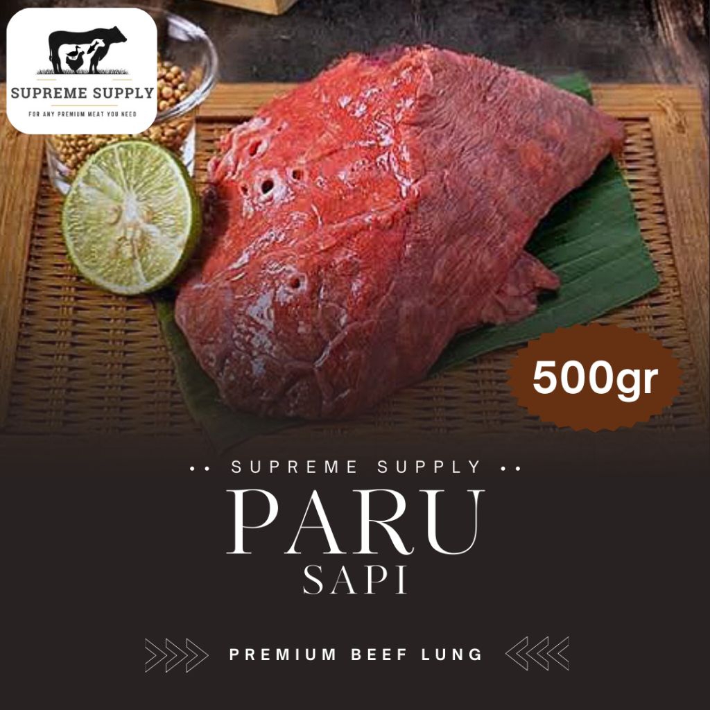 PREMIUM Paru Sapi 500gr | Fresh Halal Organic Beef Lungs Paru Mentah Ungkep | Ikan Daging Sapi Ayam 