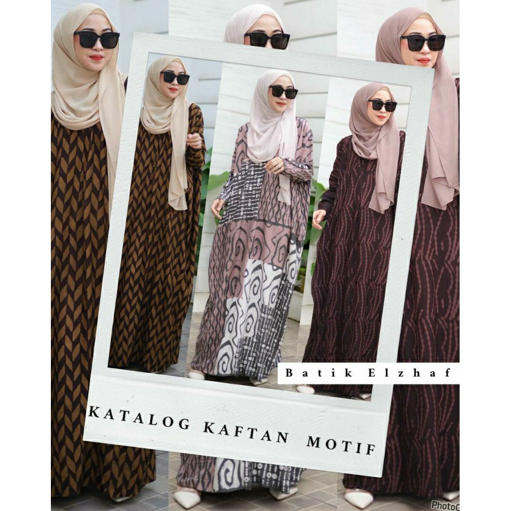 Gamis elzhaf batik Kaftan Pekalongan bahan twill