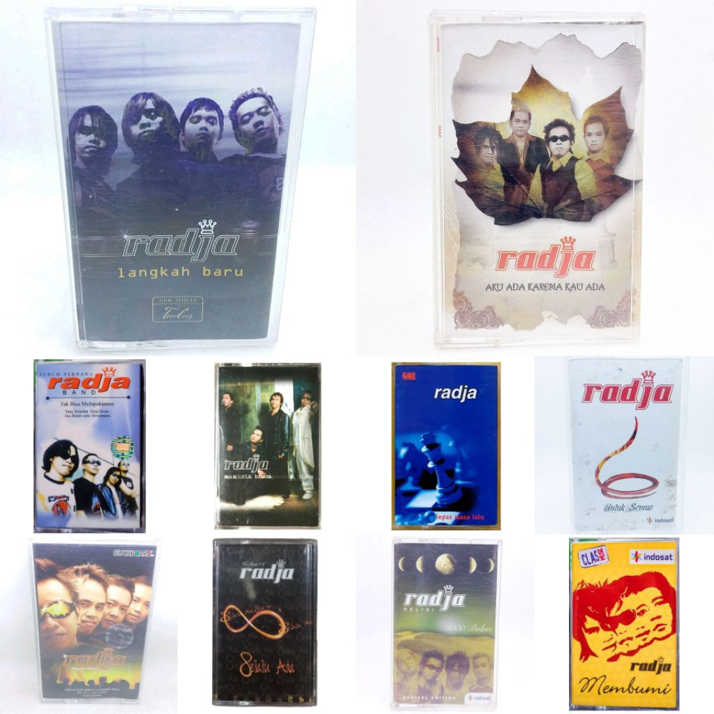 Kaset pita RADJA - langkah baru - aku ada karena kau ada - untuk semua - 1000 bulan album religi - h