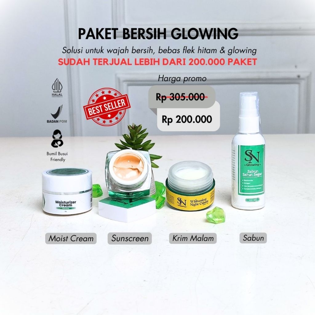 Paket bersih glowing sn glowing