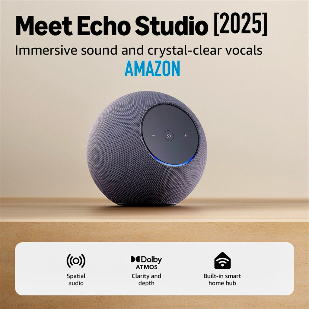 Amazon Echo Studio - Smart Speaker 3D Audio dan Alexa