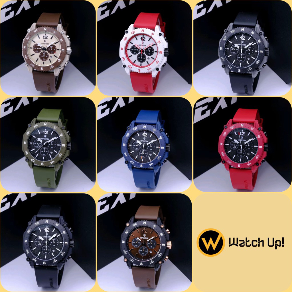 JAM TANGAN PRIA EXPEDITION E 3009 ECR / E 3009 / 3009 ORIGINAL ECO CERAMIC STRAP RUBBER GARANSI RESM