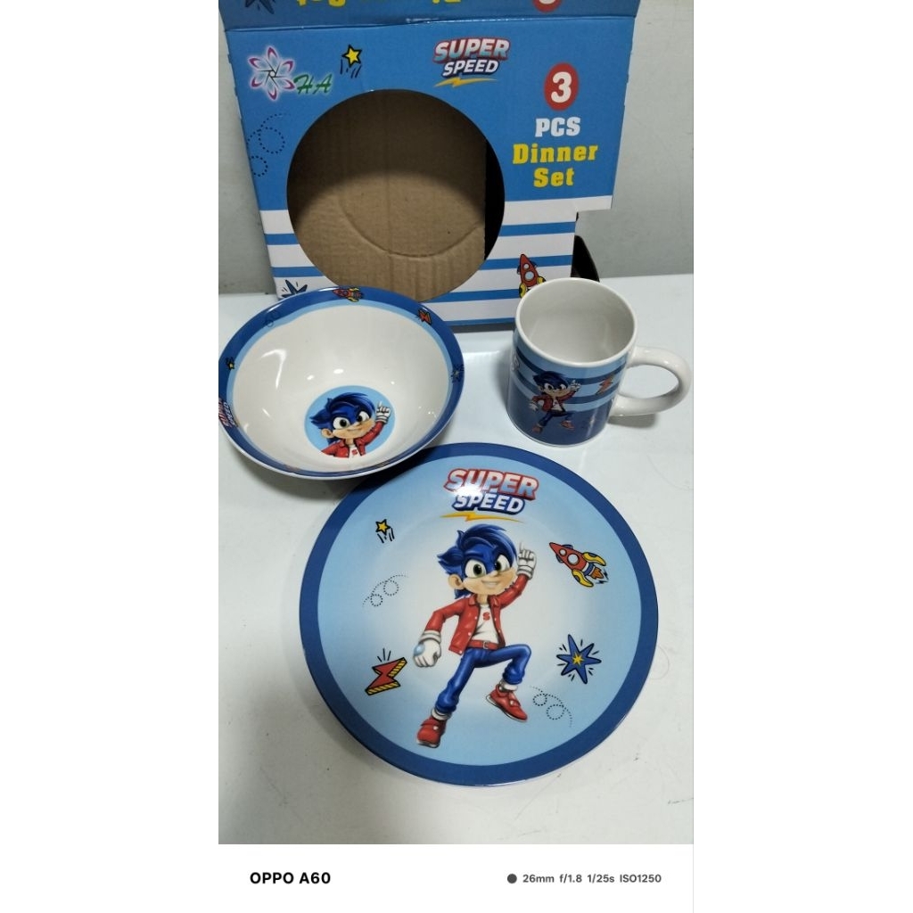 piring mangkok gelas anak set