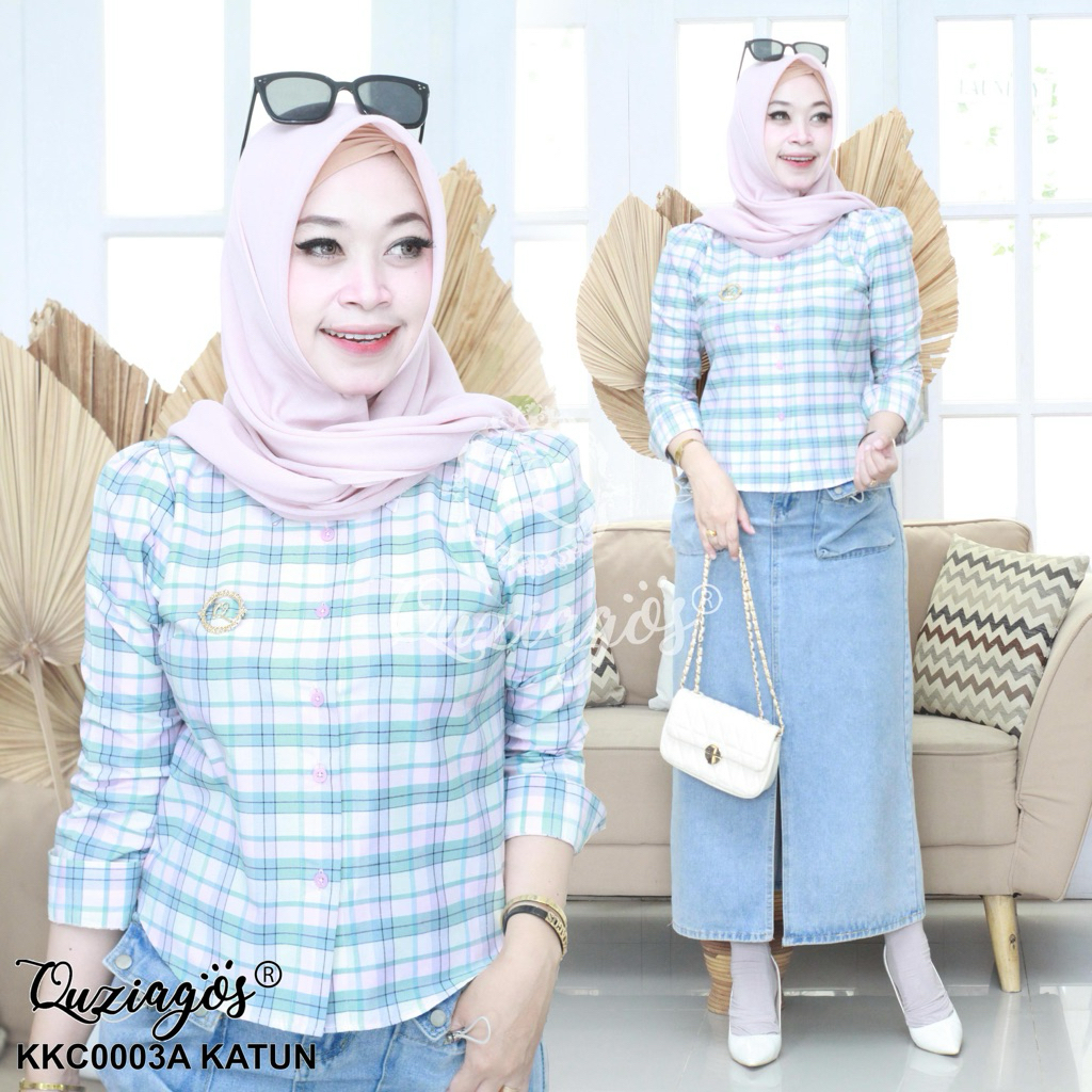 KEMEJA CROPTOP QUZIAGOS ATASAN TRISET TERBARU