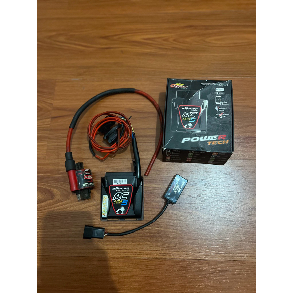 ecu aracer vespa matic lengkap coil & blink