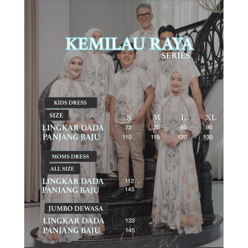 Kemilau Raya couple sarimbit Family ied series by Omeiro