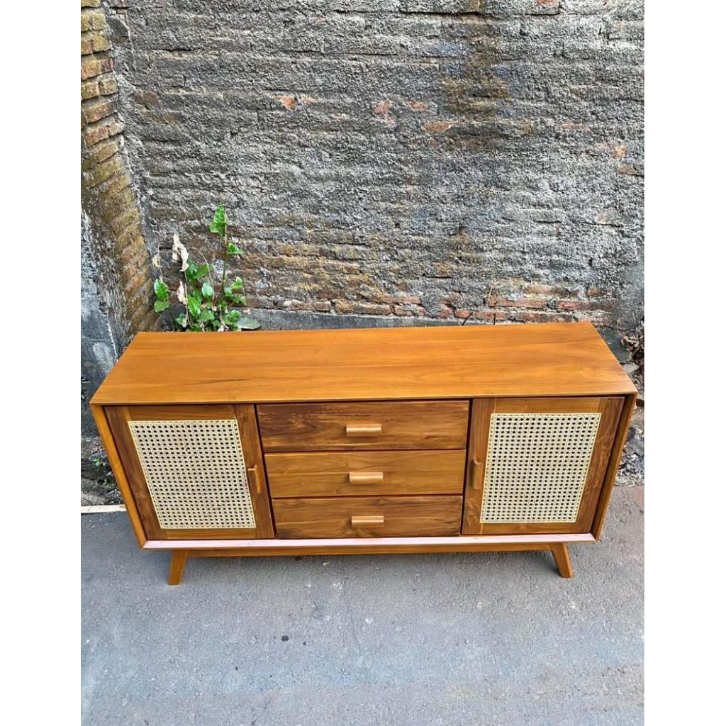 bufet tv bufet pendek bufet minimalis modern bufet jati rotan bufet tv laci pintu estetik bufet Jepa