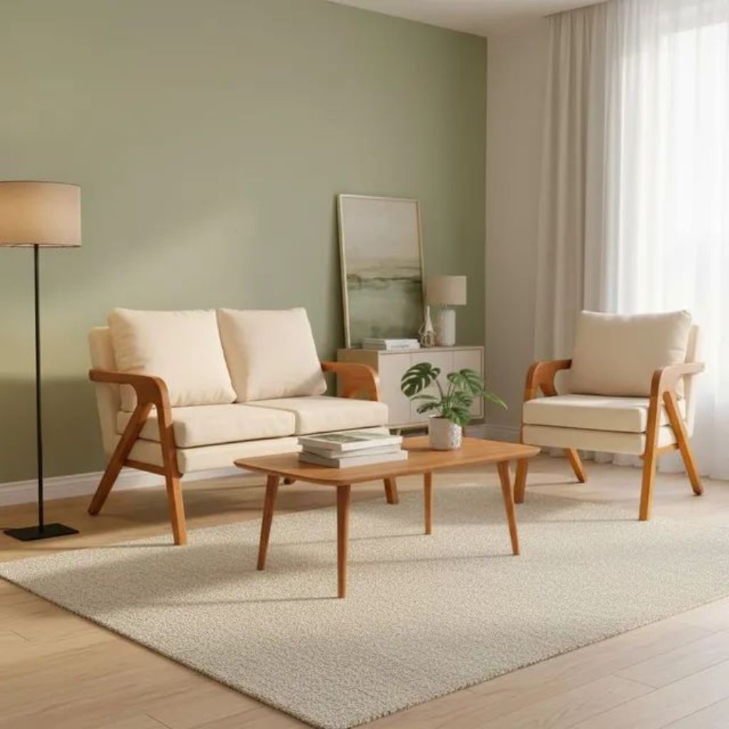 sofa tamu retro jok busa kursi sofa tamu minimalis modern kursi tamu rangka kayu jati busa jok sofa 