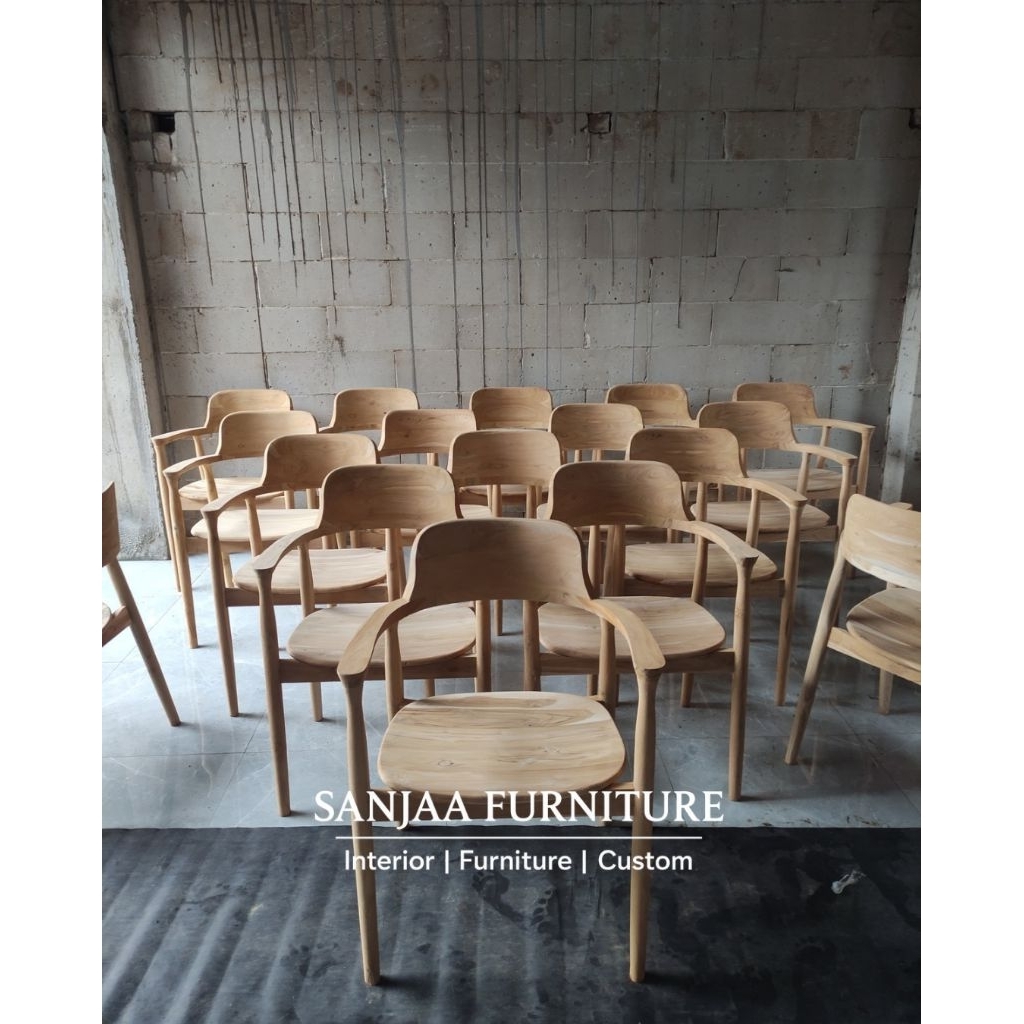 Kursi Hiroshima Jati Kursi Cafe Hiroshima Kursi Makan Hiroshima Kursi Minimalis - Kualitas Bergarans