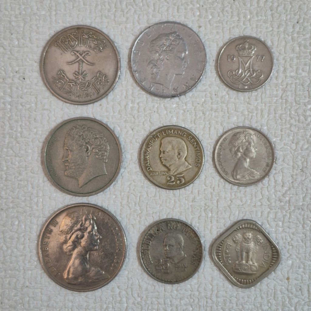 KOLEKSI KOIN KUNO ITALI,PILIPINA,ARAB DLL