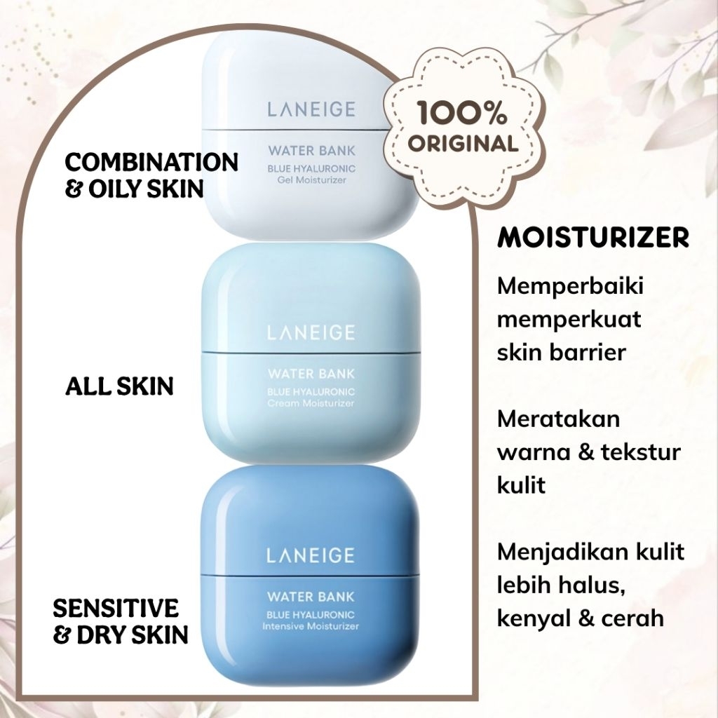 LANEIGE NEW Water Bank Blue Hyaluronic Moisturizer - 50ml Waterbank HA Moisture Cream / Intensive Cr