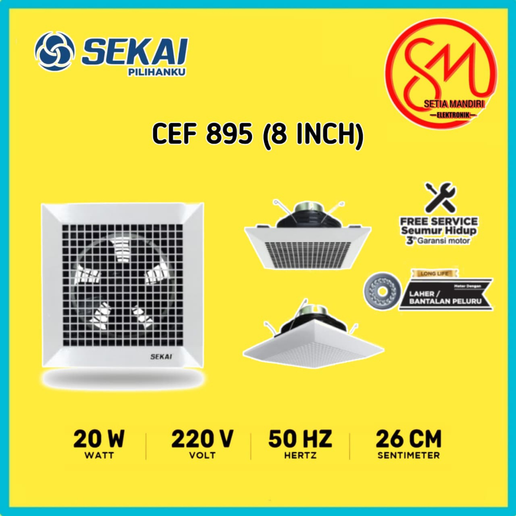 Sekai Kipas Exhaust Plafon CEF 1295 / CEF 1095 / CEF 895 / CEF 1092