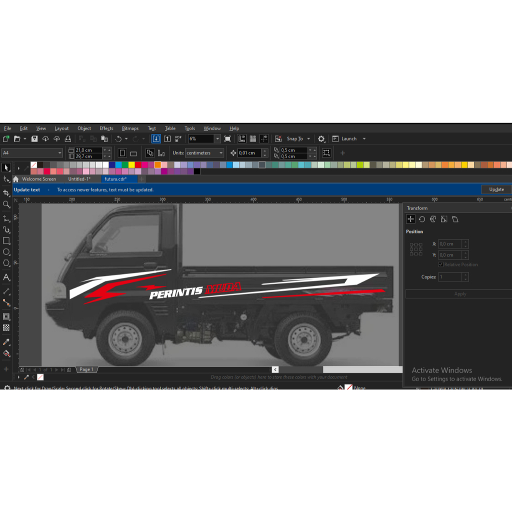 stiker mobil/lis body samping mobil pick up/stiker mobil universal/stiker pickup/cutting sticker