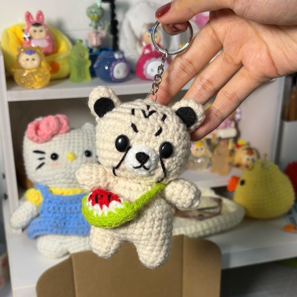 [Shinorinami] Cheetah Lee Mark Keychain Crochet | Gantungan Kunci Cheetah Lee