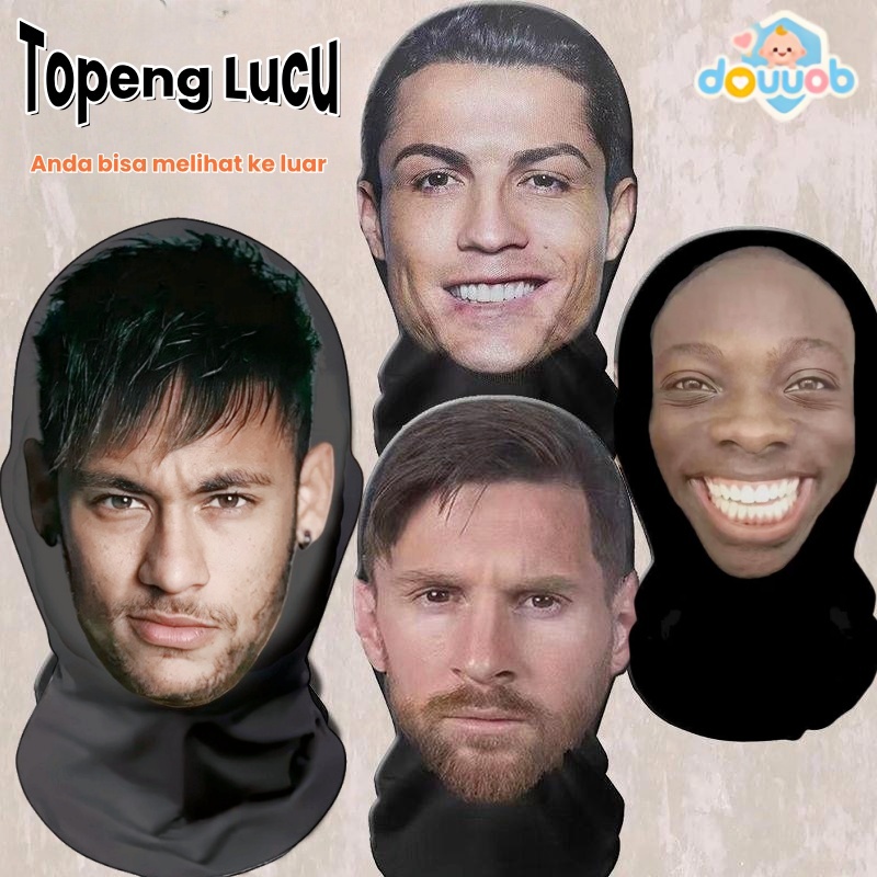 Messi Neymar C Ronaldo Topeng Lucu Untuk Peralatan Kepala Lelucon/Masker Lucu/Masker 3d/Topeng Cospl