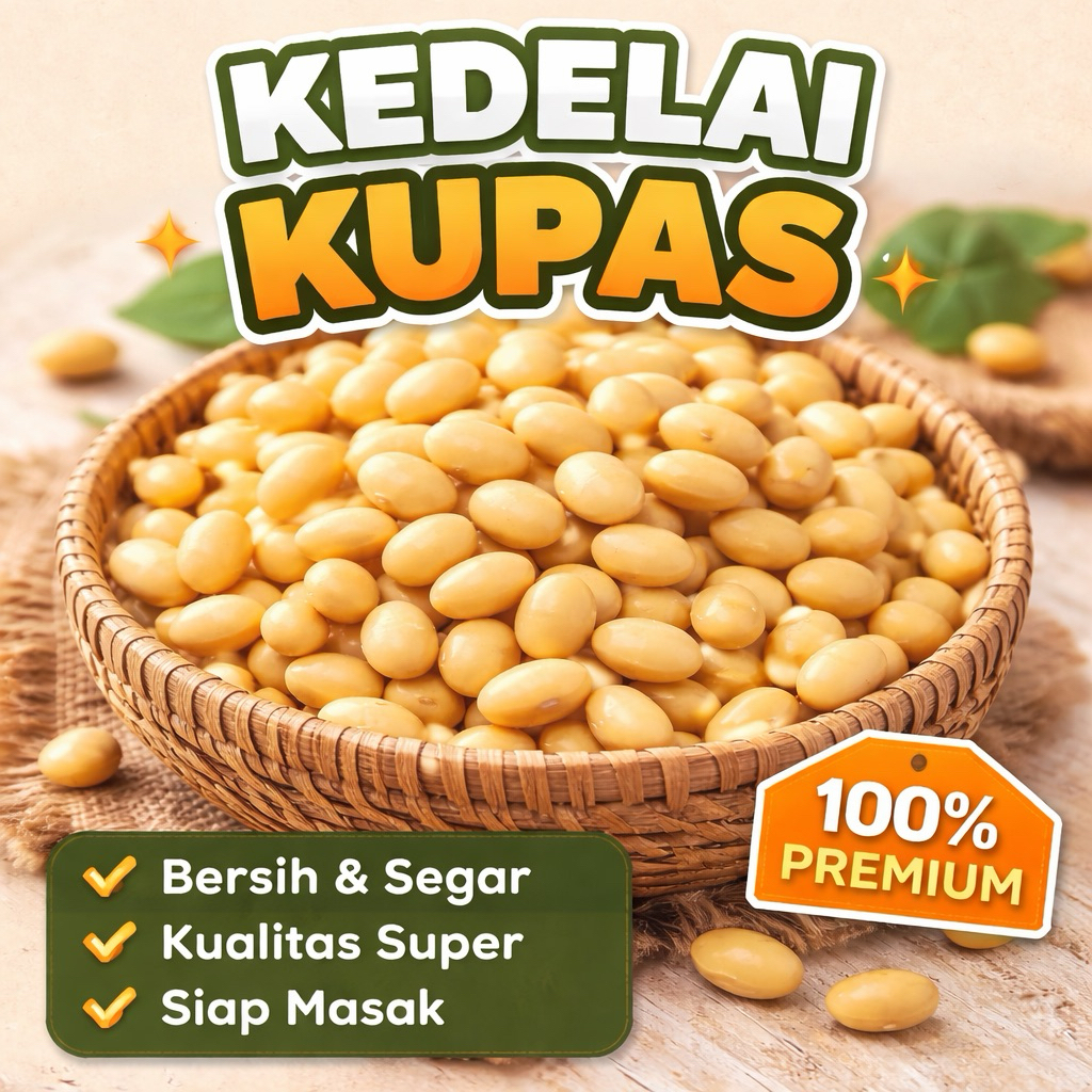 Kacang Kedelai Kupas - 1KG