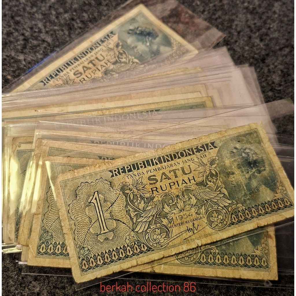 uang kuno 1 rupiah suku bangsa tahun 1954