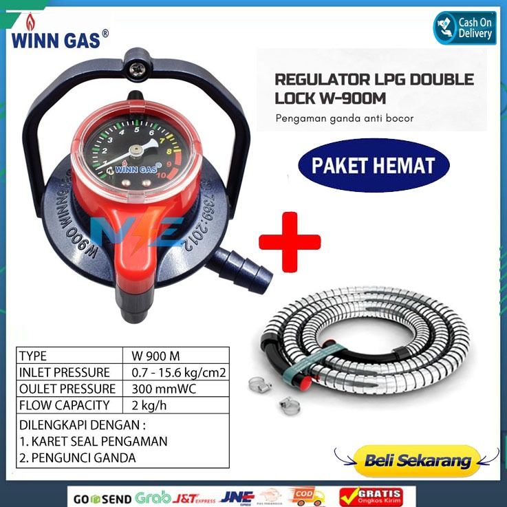 Regulator Winn Gas W 900 M / Regulator Gas LPG / Regulator Winn Gas Meter ORI PROMO MURAH