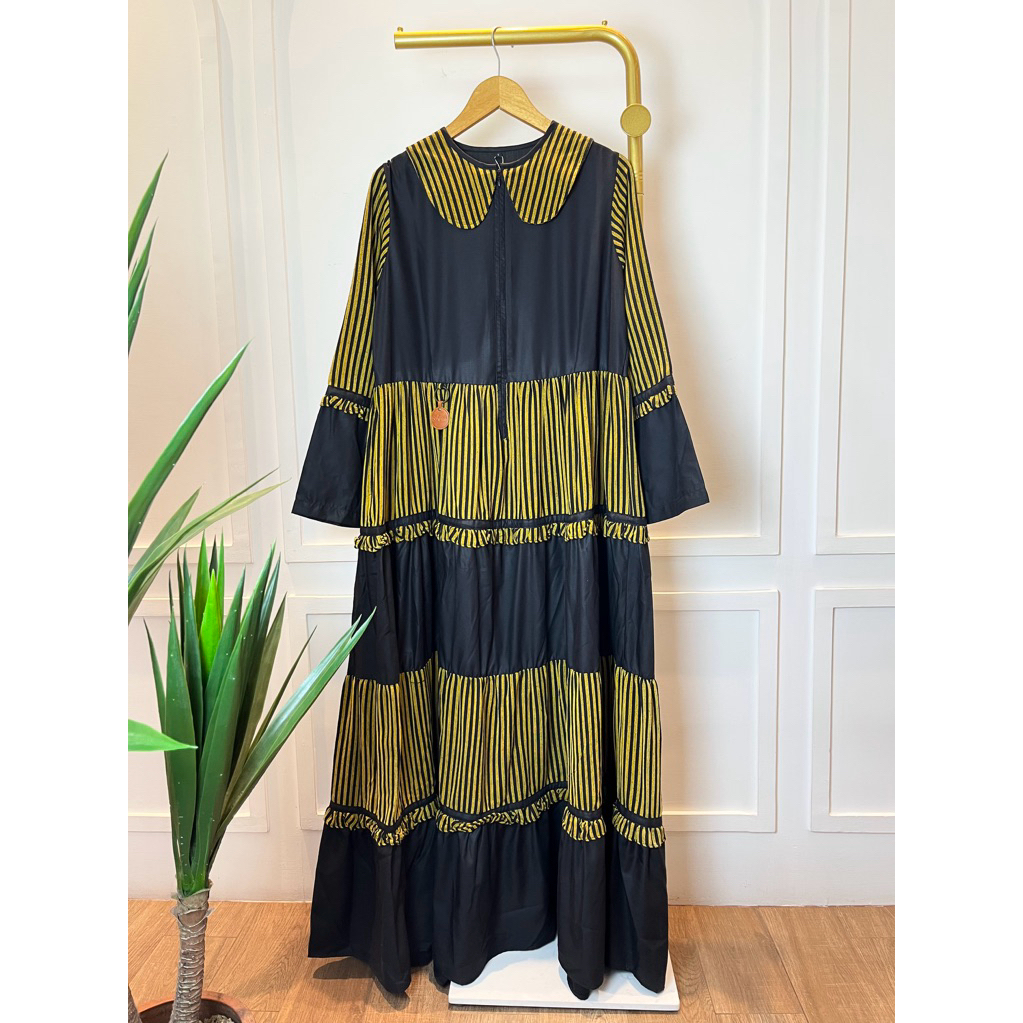 kahiyang dress by Zisheeri,gamis ziheeri tenun,gamis lebaran,gamis kondangan